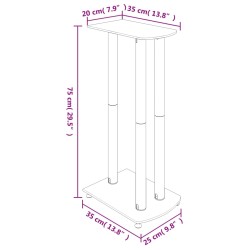 vidaXL Pedane Casse 2pz Nero Argento Vetro Temperato Design 3 Pilastri