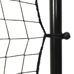 vidaXL Rete Rimbalzante da Calcio Nera 366x90x183 cm HDPE