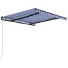    Tenda da Sole Retrattile Manuale 300x250 cm Blu e Bianca