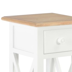    280057  Tavolino Laterale Bianco 27x27x65,5 cm in Legno