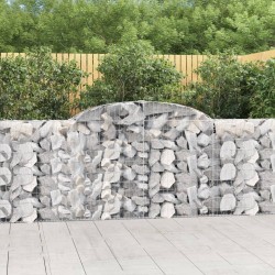 vidaXL Cesto Gabbione ad Arco 300x30x100/120 cm Ferro Zincato