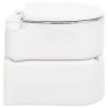 vidaXL Toilette Integrata da Campeggio Bianca 24x17 L HDPE e Acciaio      