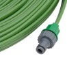 vidaXL Tubo di Irrigazione 3 Tubi Verde 15 m PVC