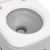 vidaXL Toilette da Campeggio Portatile Grigia e Bianca 10+10 L in HDPE