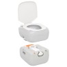 vidaXL Toilette da Campeggio Portatile Grigia e Bianca 22+12 L in HDPE