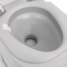 vidaXL Toilette da Campeggio Portatile Grigia e Bianca 22+12 L in HDPE