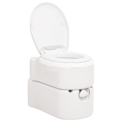 vidaXL Toilette Integrata da Campeggio Bianca 24+17 L HDPE e PP