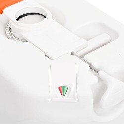 vidaXL Toilette Integrata da Campeggio Bianca 24+17 L HDPE e PP