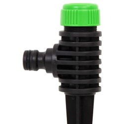 vidaXL Irrigatori Rotanti 6 pz Verdi e Neri 3x6x19,5 cm ABS e PP