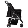 vidaXL Passeggino per Cani Pieghevole Nero 80x46x98cm Tessuto Oxford