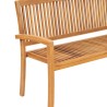    Panchina da Giardino Impilabile con Cuscino 159cm Teak Massello