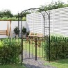 vidaXL Arco da Giardino con Cancello Nero 108x45x235 cm Acciaio