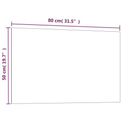 vidaXL Lavagna Magnetica a Parete Nera 80x50 cm Vetro Temperato