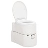 vidaXL Toilette Integrata da Campeggio Bianca 24+17 L HDPE e Smalto 