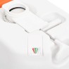 vidaXL Toilette Integrata da Campeggio Bianca 24+17 L HDPE e Smalto 