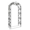 vidaXL Arco da Giardino 116x45x240 cm Acciaio