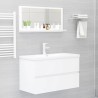    Specchio da Bagno Bianco 80x10,5x37 cm in Truciolato