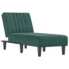 vidaXL Chaise Longue in Velluto Verde Scuro