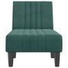 vidaXL Chaise Longue in Velluto Verde Scuro