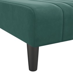 vidaXL Chaise Longue in Velluto Verde Scuro