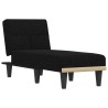 vidaXL Chaise Longue in Tessuto Nero