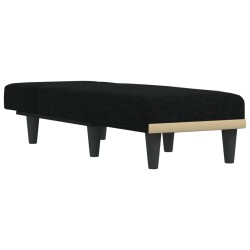 vidaXL Chaise Longue in Tessuto Nero