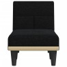 vidaXL Chaise Longue in Tessuto Nero