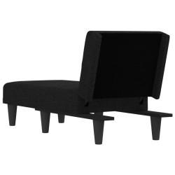 vidaXL Chaise Longue in Tessuto Nero