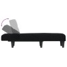 vidaXL Chaise Longue in Tessuto Nero