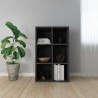    Libreria/Credenza Nera 66x30x97,8 cm in Truciolato