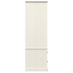 vidaXL Armadio VIGO 90x55x176 cm in Legno Massello di Pino Bianco