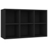    Libreria/Credenza Nera 66x30x97,8 cm in Truciolato