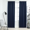    Tende Oscuranti con Ganci 2 pz Blu 140x245 cm