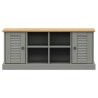 vidaXL Panca Porta Scarpe VIGO 106x35x40 cm Legno Massello Pino Grigio