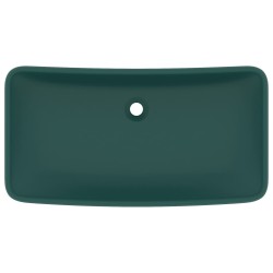    Lavabo Lusso Rettangolare Verde Scuro Opaco 71x38 cm Ceramica