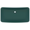    Lavabo Lusso Rettangolare Verde Scuro Opaco 71x38 cm Ceramica