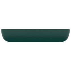    Lavabo Lusso Rettangolare Verde Scuro Opaco 71x38 cm Ceramica