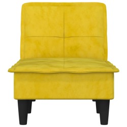 vidaXL Chaise Longue in Velluto Giallo