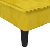 vidaXL Chaise Longue in Velluto Giallo