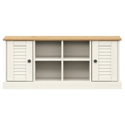 vidaXL Panca Porta Scarpe VIGO 106x35x40 cm Legno Massello Pino Bianco