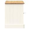 vidaXL Panca Porta Scarpe VIGO 106x35x40 cm Legno Massello Pino Bianco