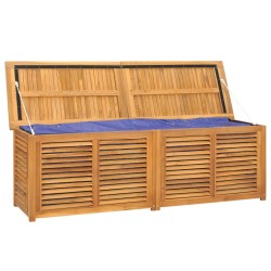 vidaXL Contenitore Giardino con Borsa 175x50x53cm Legno Massello Teak