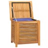 vidaXL Contenitore Giardino con Borsa 60x50x58cm Legno Massello Teak