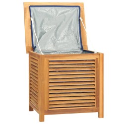 vidaXL Contenitore Giardino con Borsa 60x50x58cm Legno Massello Teak