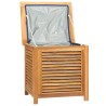 vidaXL Contenitore Giardino con Borsa 60x50x58cm Legno Massello Teak