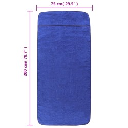 vidaXL Asciugamani da Spiaggia 2pz Blu Reale 75x200 cm Tessuto 400 GSM