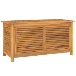 vidaXL Contenitore Giardino con Borsa 114x50x58cm Legno Massello Teak