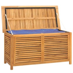 vidaXL Contenitore Giardino con Borsa 114x50x58cm Legno Massello Teak