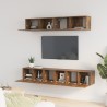 Set di Mobili Porta TV 5 pz Rovere Fumo in Legno Ingegnerizzato