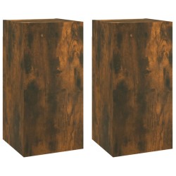   Set di Mobili Porta TV 4 pz Rovere Fumo in Legno Ingegnerizzato